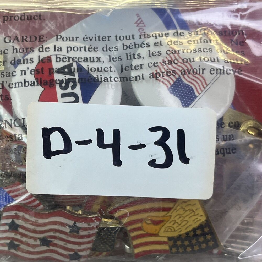 American Flag USA Lapel Hat Pin Vintage Patriotic Red White Blue Bundle lot 31 - Picture 14 of 14